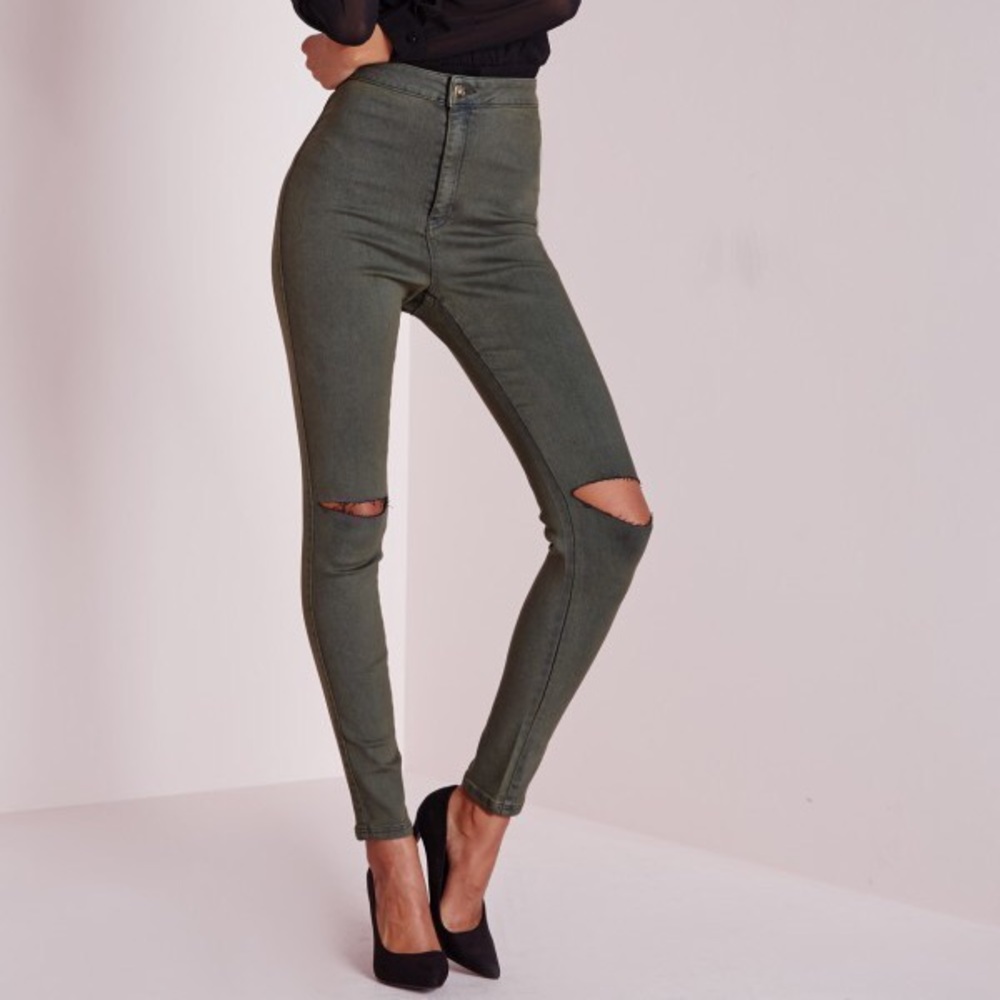 super stretch high waisted skinny jeans